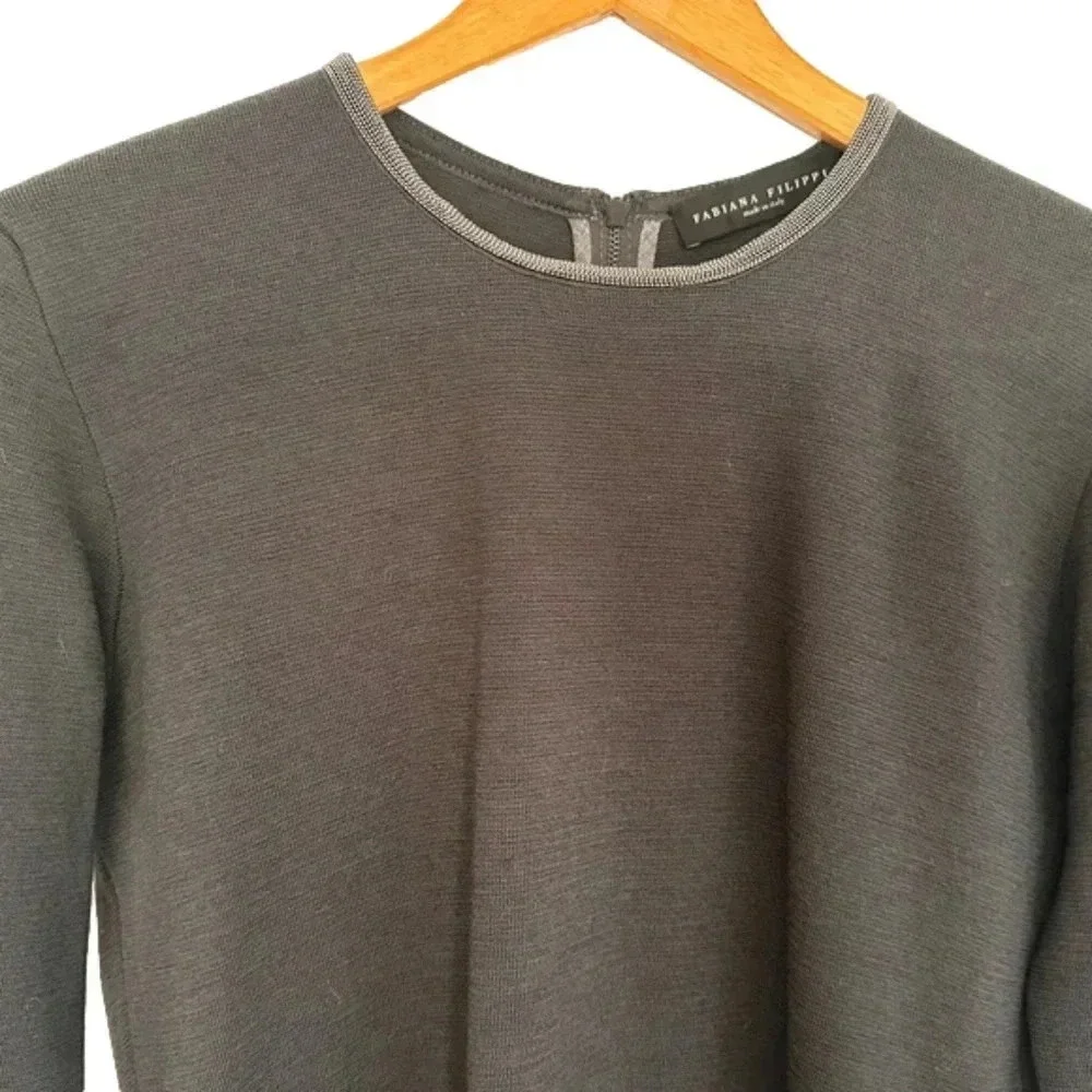 Fabiana Fillippi Embellished Collar Long Sleeve Top